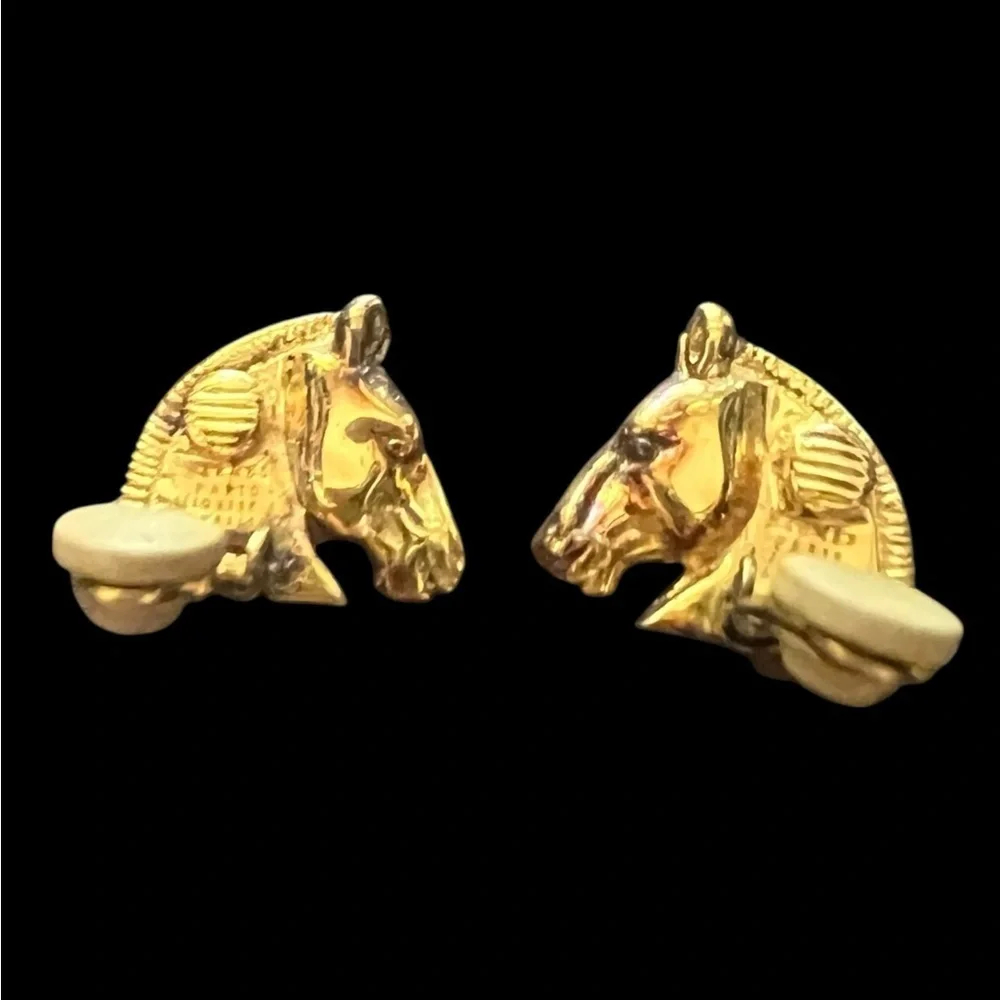 Hermes Bijouterie Fantaisie Horse Head Earrings - Picture 8 of 9